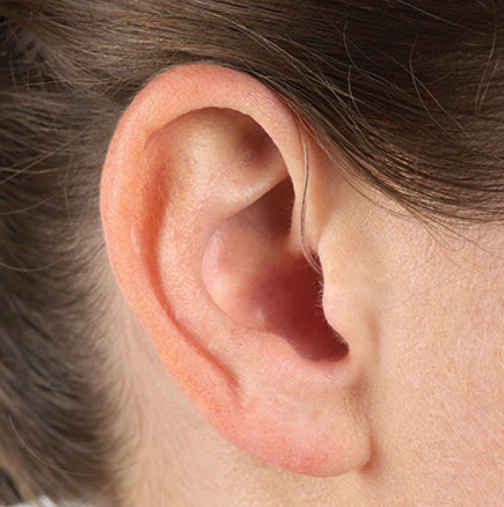 on ear hearing aid